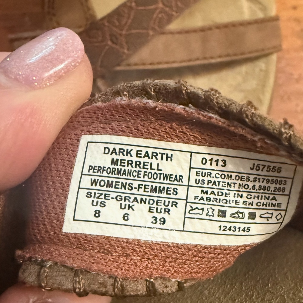 Merrell Dark Earth Brown Sandals women’s size 8 - Picture 6 of 7